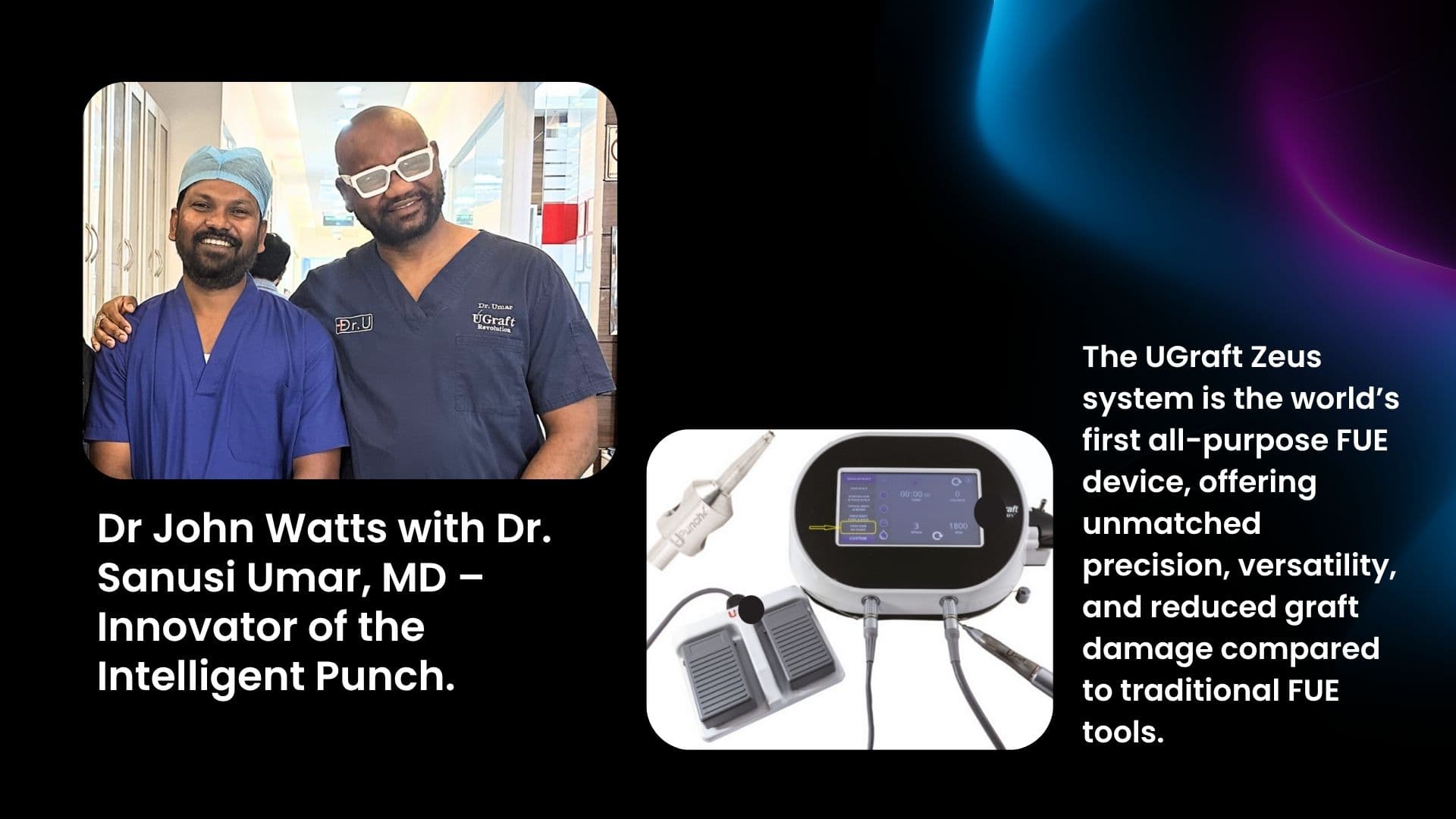 Dr John Watts, pioneer of Non-Shaven Long Hair FUE in South India, at Trichos Hair Transplant Institute Hyderabad.